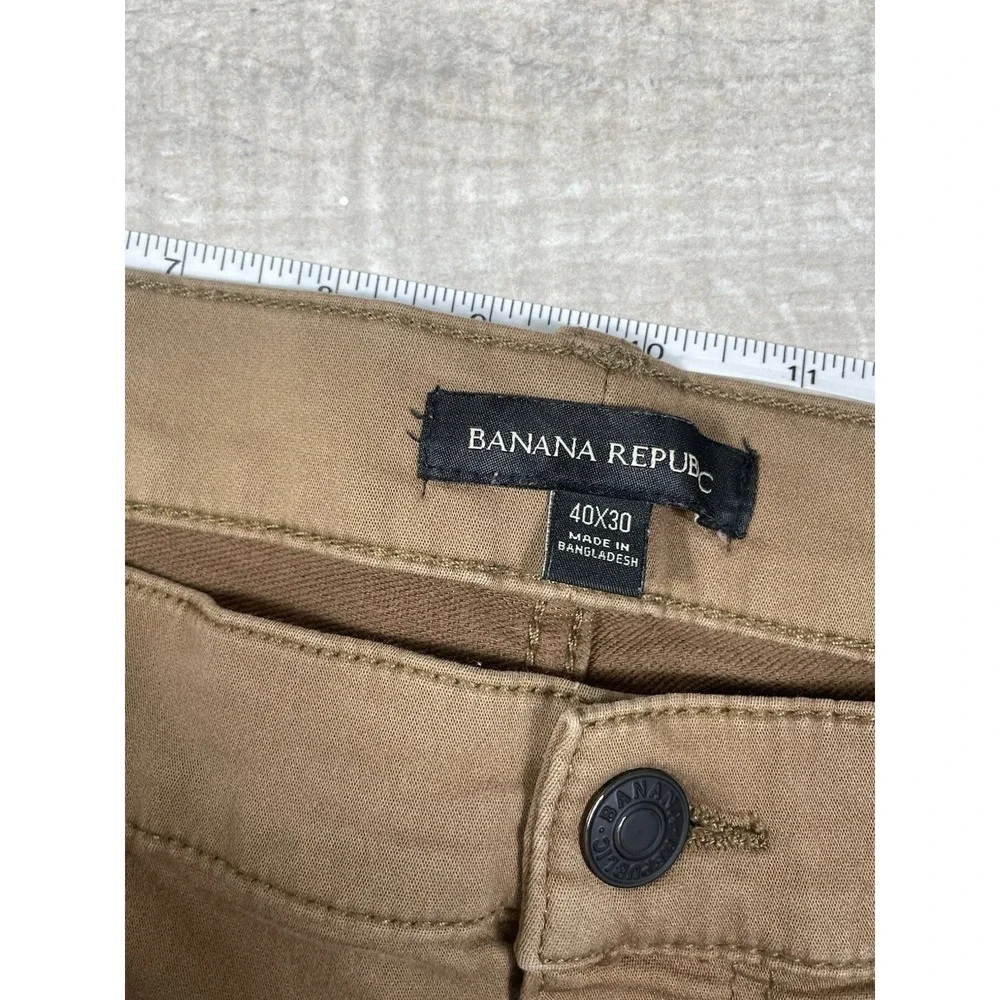 Banana Republic Mens Stretch 5‎ Pocket Pant Cotton Spandex Dark Tan 40x30(27)